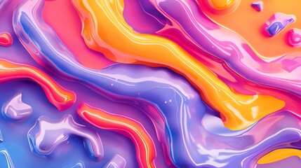 Abstract background with vibrant swirls of pink, purple, orange, and yellow paint.