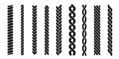 Rope brushes set. Rope line collections. © DOBRYI VECHIR STUDYA