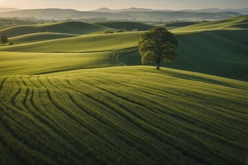 Obraz premium Softly Glowing Hills and Nature's Curves