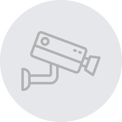 Cctv Vector Line Grey Circle Grey