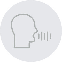 Speech Vector Line Grey Circle Grey