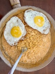 Ramen noodles And boba tea 