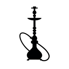 a Hookah icon vector silhouette black color silhouette isolated whtie background
