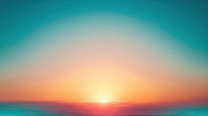 Obraz premium gradient sunrise of center in the sky with blue and orange natural background