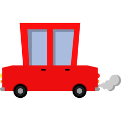 Cartoon Car in Flat Design