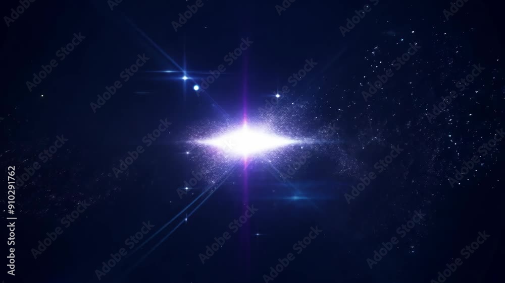 Wall mural witness a breathtaking display of cosmic brilliance as starlight dances through the vastness of the 