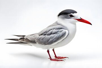 Obraz premium Antarctic tern bird on white background, Ai Generated