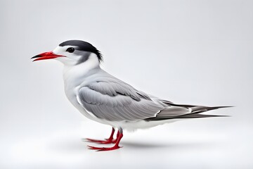 Antarctic tern bird on white background, Ai Generated