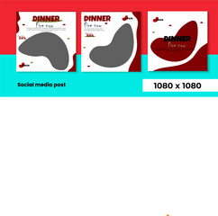 Food menu and restaurant social media