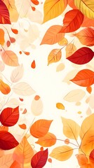 Fototapeta premium Vibrant Autumn Foliage Backdrop with Rustic Floral Textures and Patterns