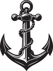 Anchor black silhouette vector illustration