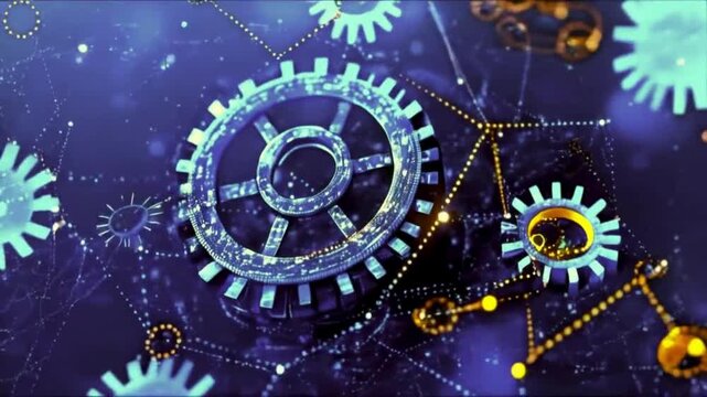 gears in a factory background