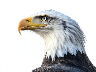 Fototapeta premium Close-up shot of a bald eagle's head, ideal for wildlife or nature-themed designs