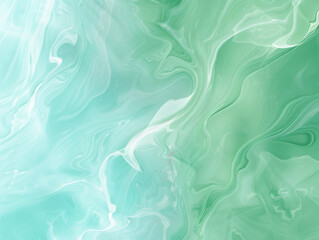 Obraz premium Bright Green and Teal Flowing, Generative AI Illustration