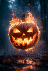 Smoldering Shadows: Jack's Fiery Visage,generated by IA