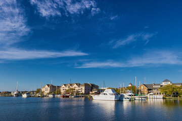 Manteo on Roanoke Island in Outer Banks, North Carolina, USA