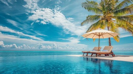 Fototapeta premium beautiful blue sea view