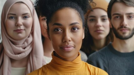 Group of people with diverse nationalities It represents unity and equality in modern society. equality equality