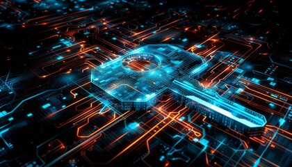 This image symbolizes the convergence of generative AI and digital protection.