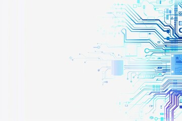 Obraz premium Innovative abstract circuitry showcasing advanced technology concepts in a minimalist style.