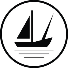 Boat/Ship Icon Design - Vector EPS File,| Nautical Graphic Illustrations for Micro stock, Simple, Modern Maritime Symbols for Logos, Apps, and Web Design