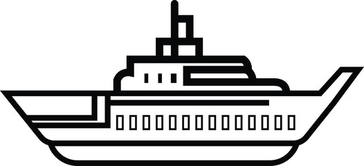 Boat/Ship Icon Design - Vector EPS File,| Nautical Graphic Illustrations for Micro stock, Simple, Modern Maritime Symbols for Logos, Apps, and Web Design