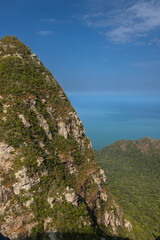 Landscape exposure from the Langkawi Sky Bridge, that provides amazing views for pedestrian as it passes through the mountain peaks, it is the world's longest curse suspension bridge, Malaysia.