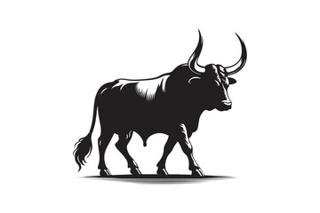  Cow silhouette vector art illustration
