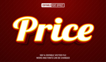 Editable 3d text style effect - Price Sale text effect Template