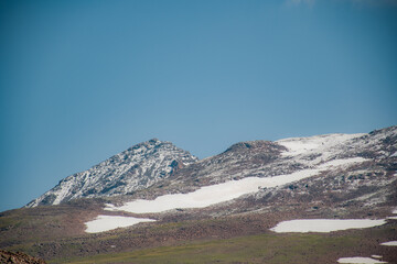 Fototapeta premium landscape with snow and clouds