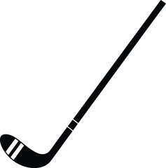 hockey stick silhouette illustration black and white