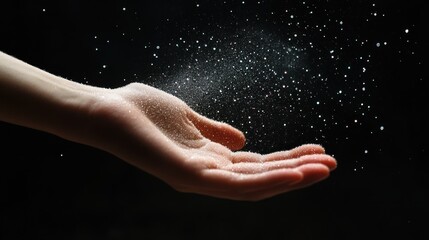 Hand Catching Sparkling Dust