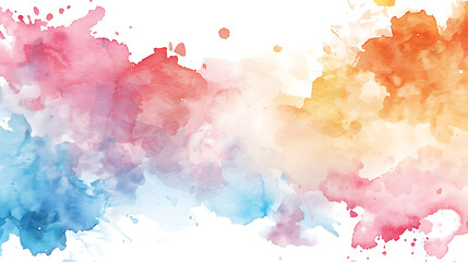 Abstract watercolor background with pink and blue hues evokes a sense of joy and creativity. 
