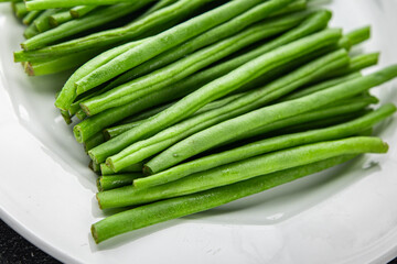 green beans fresh vegetable string bean fresh meal food snack on the table copy space food background rustic top view