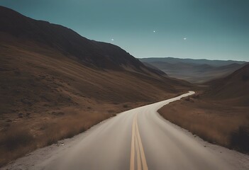 Naklejka premium road twisty motorcycle touring travel trip windy curve canada yukon