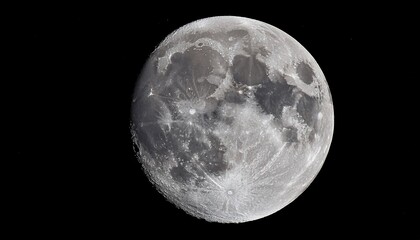 Obraz premium Closeup of the Moon full moon isolated