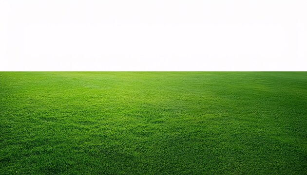 green grass landscape isolated on white background