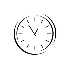 clock on white