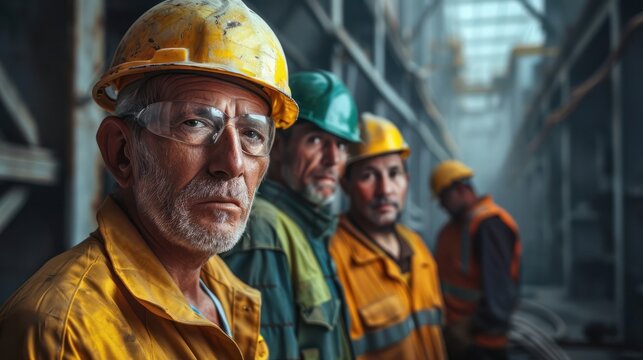 Group portrait of a moving crew