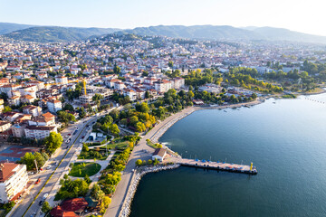 Golcuk, Kocaeli, Turkey. Golcuk is a town in Kocaeli province, Turkey. Aerial view with drone.