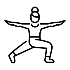Line style icon of vinyasa pose 
