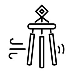 A line style icon of yoga chimes 