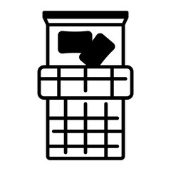 A line style icon of room furniture 