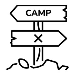Direction icon designed in linear style 
