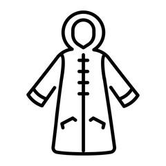 Line style icon of rain coat 