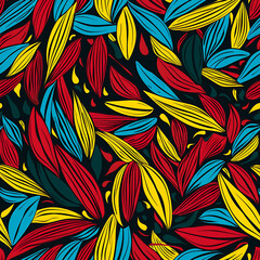 Autumn Leaves Illustration Repeating Pattern