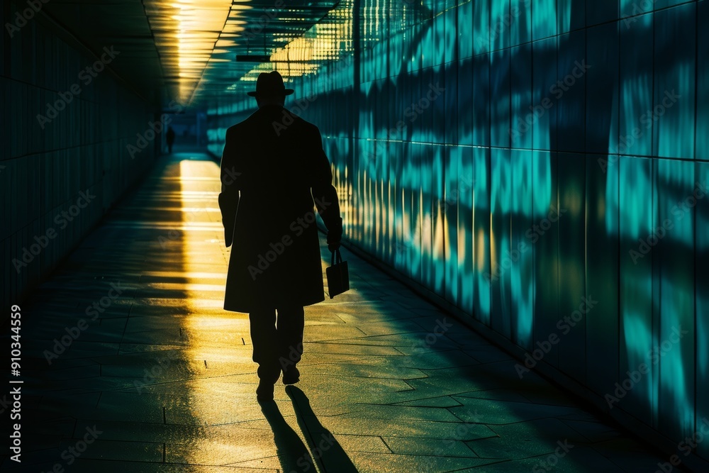 Canvas Prints shadowy figure representing cybersecurity strategies.