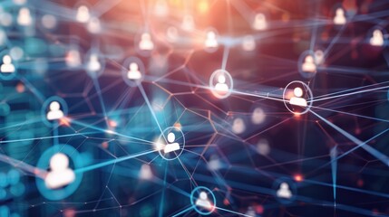 Obraz premium Global business networking structure data exchange customer connection modern technology banner with copy space