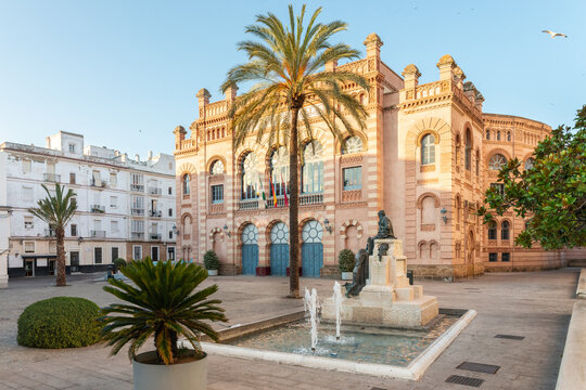 Great theater of Falla in the capital of C&aacute;diz, Andalusia. Spain. Europe.