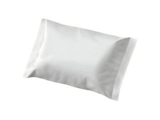 Blank packaging paper wipes isolated on transparent or white background
